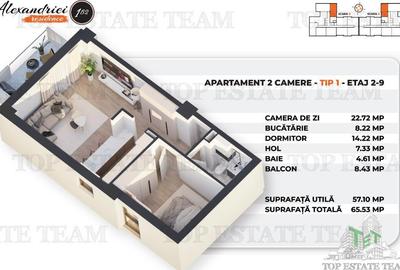 Apartament Nou cu 2 Camere, Soseaua Alexandriei - 7