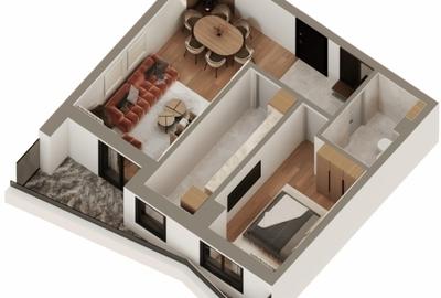 Apartament cu 2 camere decomandat în Dacia