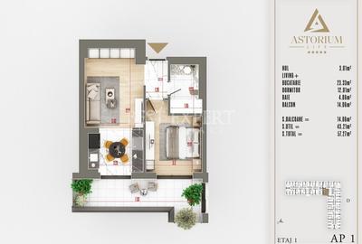 Apartament cu 2 camere semidecomandat în Theodor Pallady