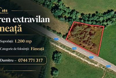 Teren extravilan de 1200 mp, în Livezile