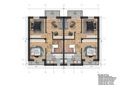Casa tip Duplex - 2 dormitoare - 2 bai - 325 mp teren - 11