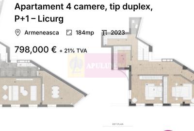 Apartament 4 camere, tip duplex, P+1 – Licurg - 1