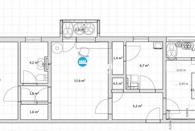 Apartament 3 camere semidecomandat, 67 mp, Podu Ros! - 2