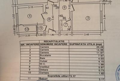 Apartament 3 camere decomandat | Etaj 1 | Obor – Lizeanu | Comision 0% - 8