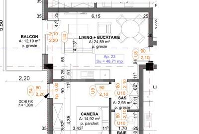 Apartamente 2 camere, 47 mp, Iris  TVA inclus! - 3