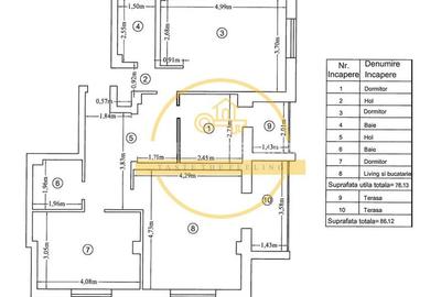 Apartament 4 camere, etaj 2/3, 86MP  // Bloc 2015 Rediu - Langa Casablanca - 15