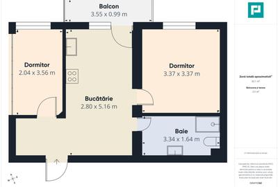 Apartament cu 2 camere la bloc nou în Pârneava - 8