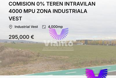 Teren agricol intravilan de 4000 mp, în Industrial Vest