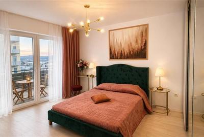 Eleganta garsoniera, decomandata, mobilata, terasa, boxa, parcare, Avantgarden, - 8