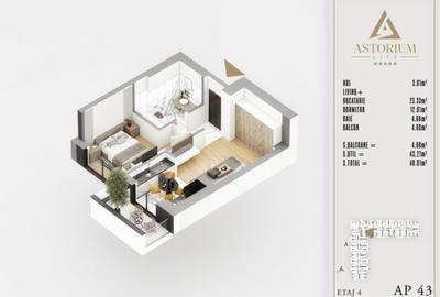 Studio Premium în Ansamblu Rezidențial Nou | Finisaje de Lux | Comision 0% - 3