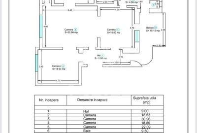 4 camere ultracentral, 132 mp + 2 terase complet renovat in Timisoara - 15