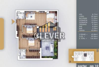 3 Camere cu Dormitor Matrimonial cu Baie Proprie si Dressing - 1