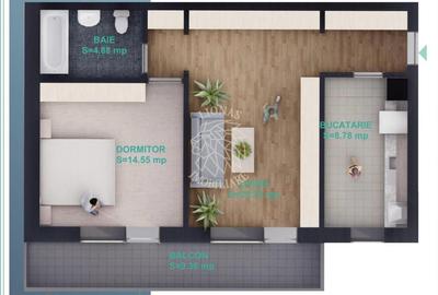 COMISION 0%! Apartament Nou 2 camere-balcon-etaj 2-lift-Zona Nord - 1