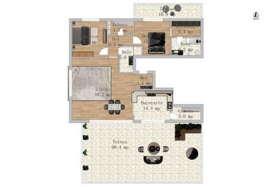 Penthouse 3 Camere cu priveliste panoramica - 224mp | Green Garden - 3
