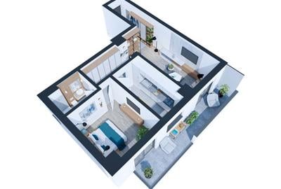 ADAMANT ECLYPSE, 2 camere decomandat, TIP 2E, 68.2mp - 1