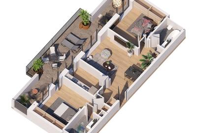 Apartament cu 3 camere semidecomandat în Theodor Pallady