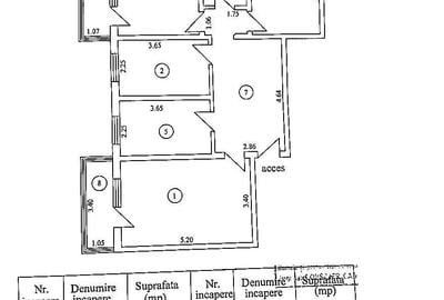Apartament spațios cu 4 camere, 84 MP - 1