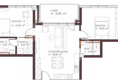 Apartament 3 camere, intermediar,parcare, terasa, zona Piata Abator - 2