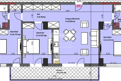 Apartament 4 camere situat in Tomis Plus- Madrid 48 - 4