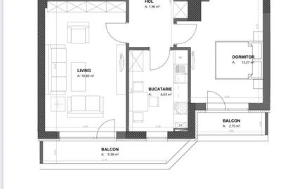 Apartament 2 camere decomandat,bloc nou întrare Racadau - 9