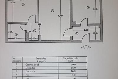 Apartament cu 2 camere semidecomandat, mobilat în Craiovei