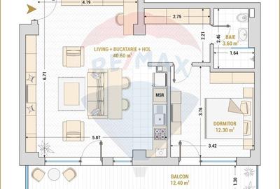 Apartament cu 2 camere de închiriat în zona 13 Septembrie - 22