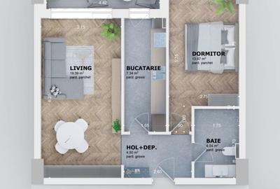 2 Camere 56mp NOU - Tatarasi Venetia - Complex LUX Rezidential - zona Kaufland - 9