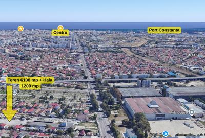 Teren 6100 mp platforma betonata in Constanta intrare de pe A2 Bd. IC Bratianu - 10