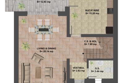 FARA COMISIOANE casa cu 4 camere 3 bai 2 placi tripane Veka incalzire pardoseala - 4