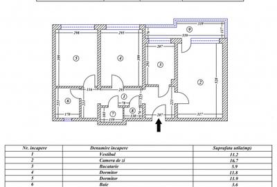Piata Ramnicu Sarat - 3 camere decomandatE, 64 mp, balcon, etaj 5/10, metrou - 12