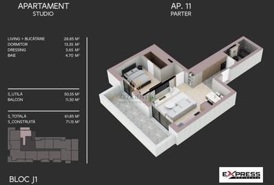 Apartament de vanzare - 2 camere, spatios, balcon 11 mp, Metalurgiei - 4