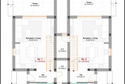 DIRECT DEZVOLTATOR, DESPARTIT PRIN C.T, 4 CAMERE - 12