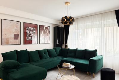 Apartament cu 2 camere semidecomandat, mobilat în Pipera