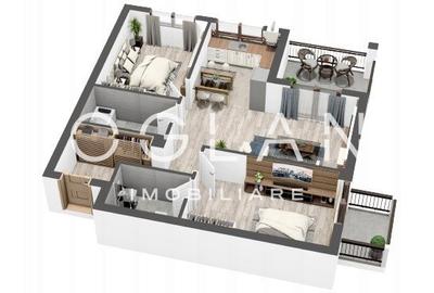 Apartament 3 camere cu terasa si gradina 50 mp, zona Brana 0%Comision - 6