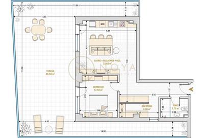 Apartament cu 2 camere Premium Marriott terasa 80 mp - 12