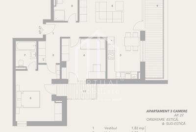 Apartament 3 camere de vanzare in Sibiu - 73.84 mp si balcon -Turnisor - 3