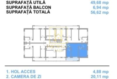 Apartament 2 camere, 56mp, 94.654 euro - Iasi-Bucium - 7