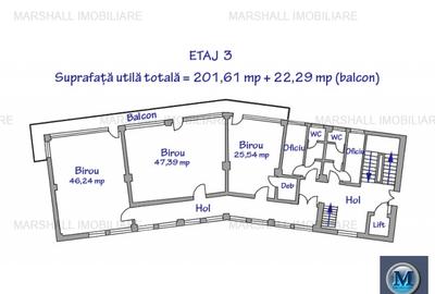 Spatiu  birouri de inchiriat, zona Ultracentral, 407.31 mp #11158 - 11