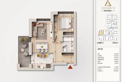 Apartament 2 Camere Modern cu Spații Luminoase Comision 0% - 2