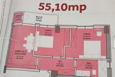 Apartament INTABULAT 3 camere cu balcon si parcare pe Doamna Stanca - 5