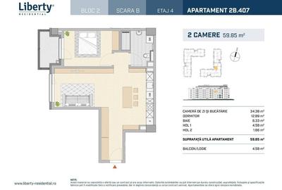 Apartament cu 2 camere semidecomandat în Semicentral