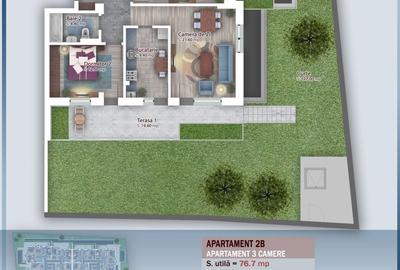 AP. 3CAM. SPATIOS + GRADINA IN BLOC P+4 / INCALZIRE PARDOSEALA! - 1