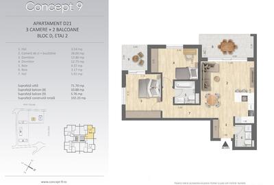 Apartament 3 camere - CONCEPT 9 ETAPA II - Direct de la dezvoltator - 11