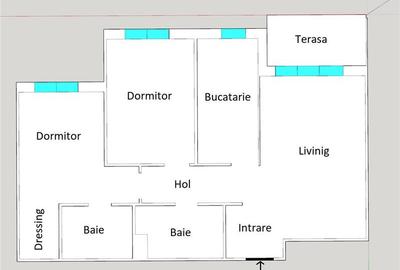 APARTAMENT 3 CAMERE 2 BAI CU LIFT STR CONSTRUCTORILOR - Padurea verde - 20