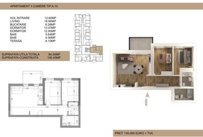 Apartament 3 camere Drumul Cooperativei, Bucuresti (135.000€ +TVA) - 4