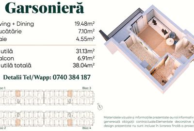 Garsonieră premium - Ansamblu nou - 38mp - Metrou Berceni 600metri - 4