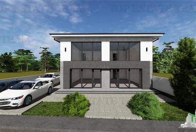 Cladire 240mp cu 2 spatii comerciale la inchiriat in centru Domnesti - 1