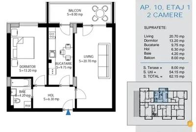 Apartament cu 2 camere decomandat în Theodor Pallady