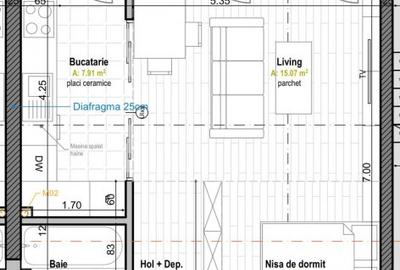 Inchiriere Apartament cu 1 camera, garaj, cartier Buna Ziua,langa Lidl - 7
