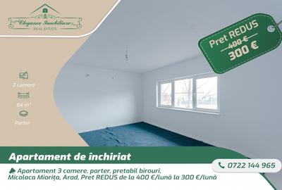 Apartament 3 camere, parter, pretabil birouri, Micalaca Miorița, Arad - 1